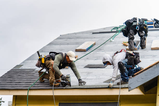 Professional Roofing technician working in Monticello, WI